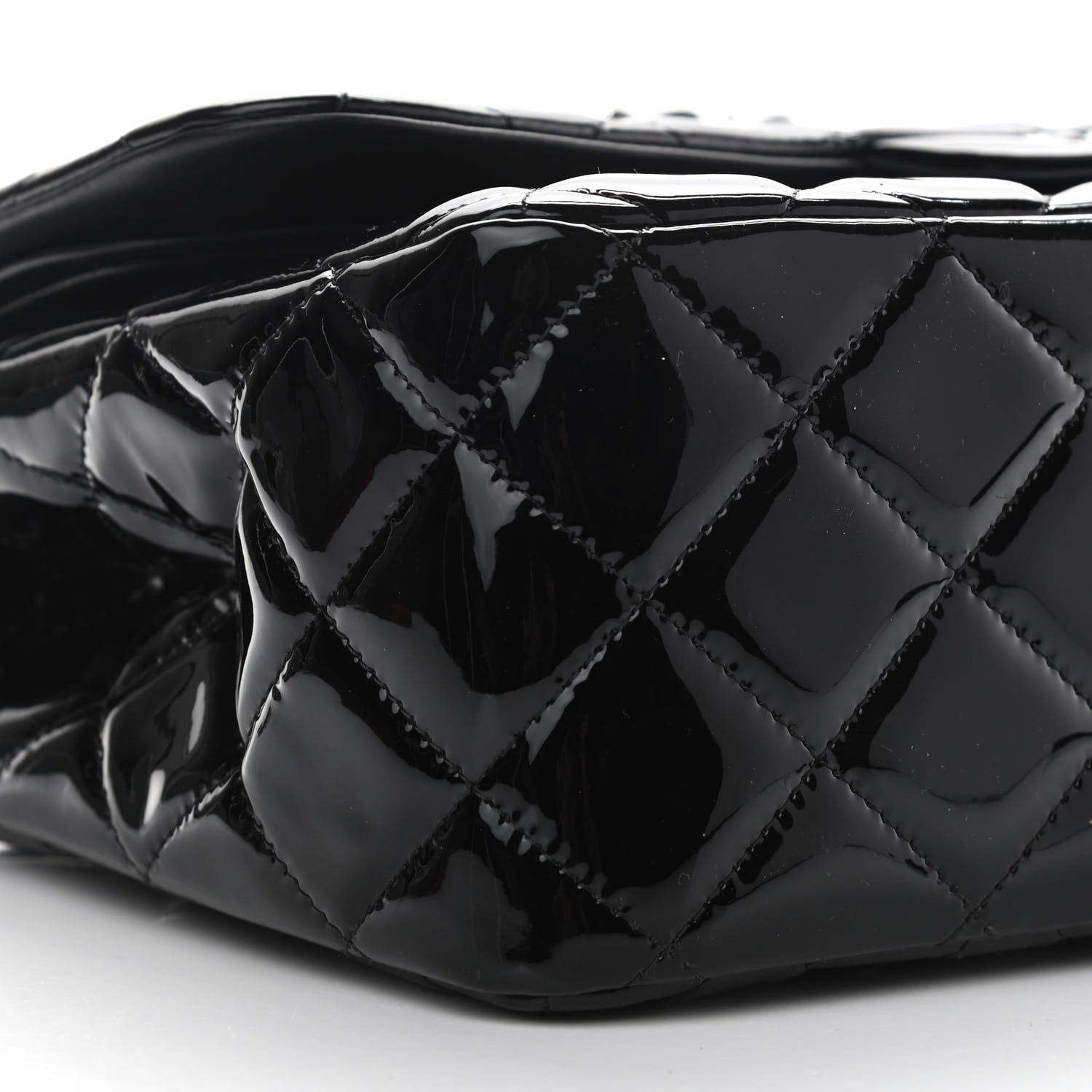 Chanel Patent Quilted Jumbo Double Flap Black 9 of 11