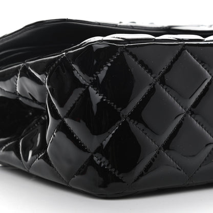 Chanel Patent Quilted Jumbo Double Flap Black 9 of 11