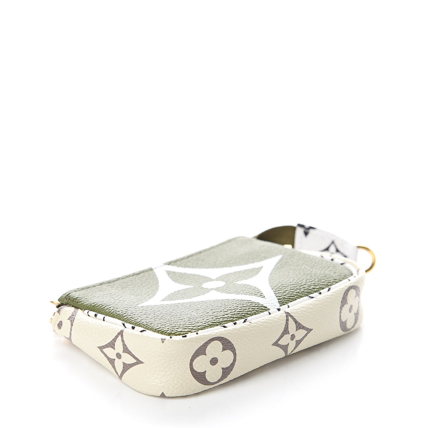 Monogram Giant Micro Pochette Accessories Kaki White