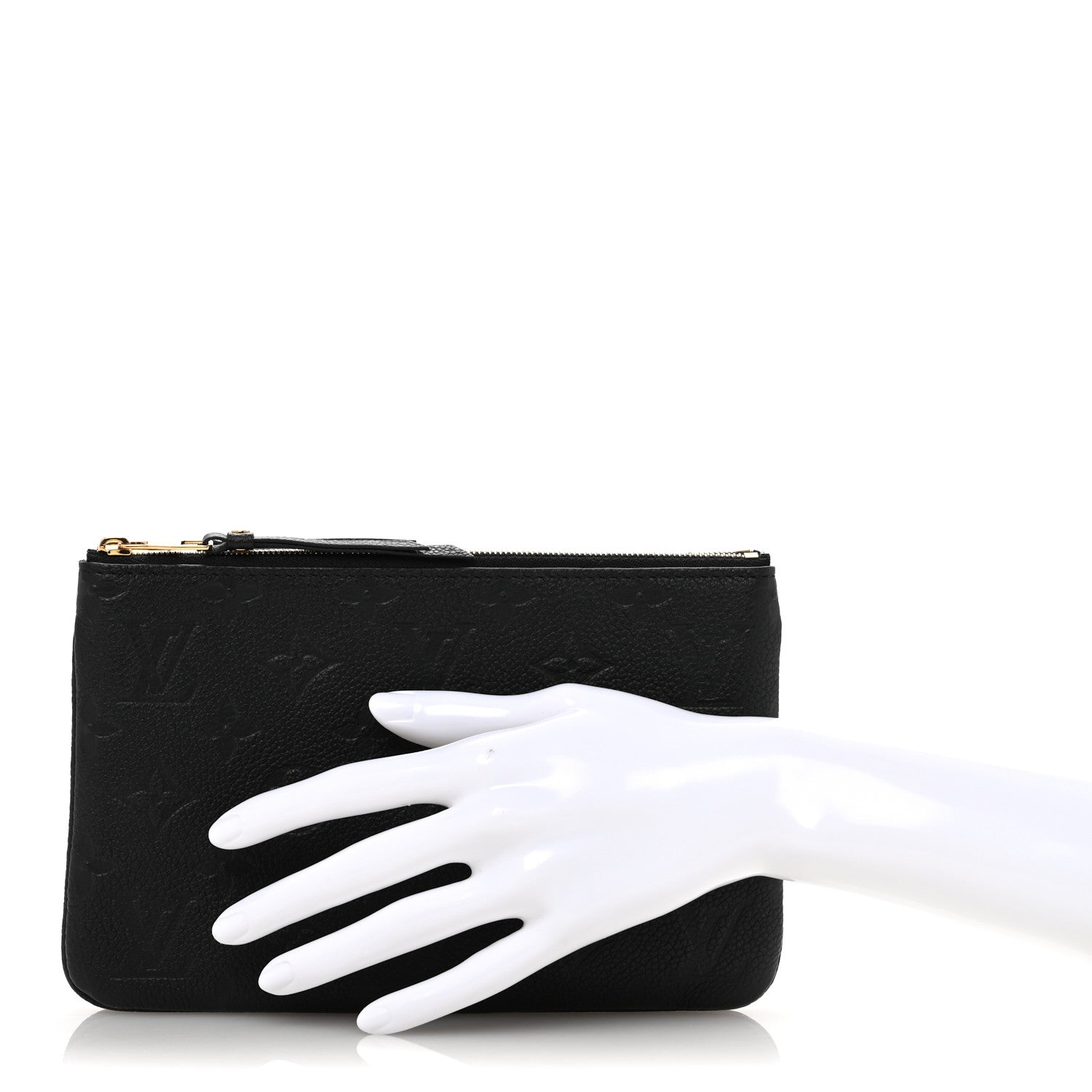 Louis Vuitton Empreinte Double Zip Pochette Black 2 of 8