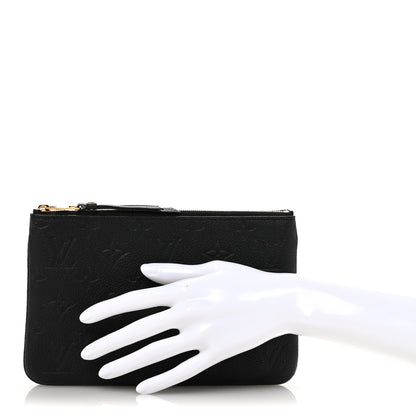 Louis Vuitton Empreinte Double Zip Pochette Black 2 of 8