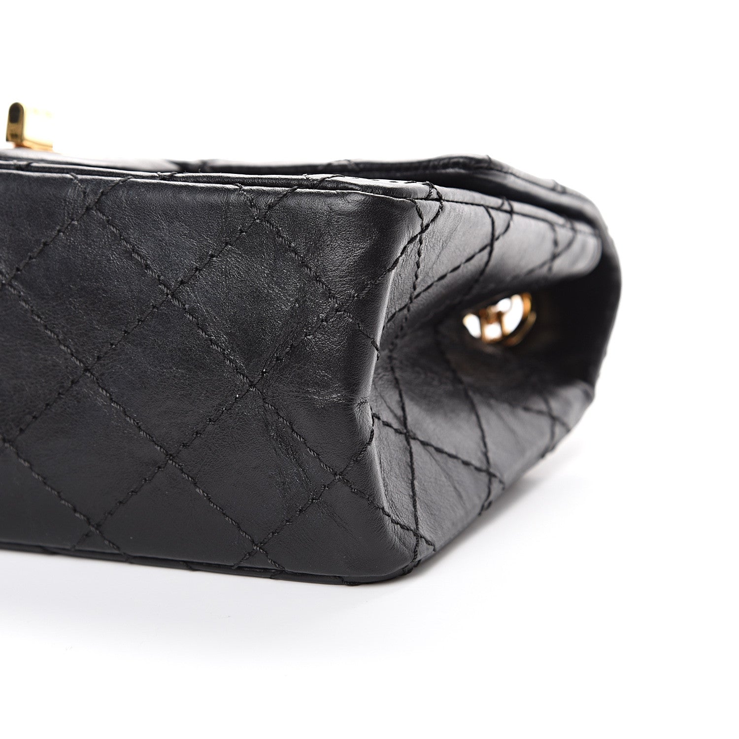 Chanel Aged Calfskin Quilted 2.55 Reissue Mini Flap Black 9 of 11