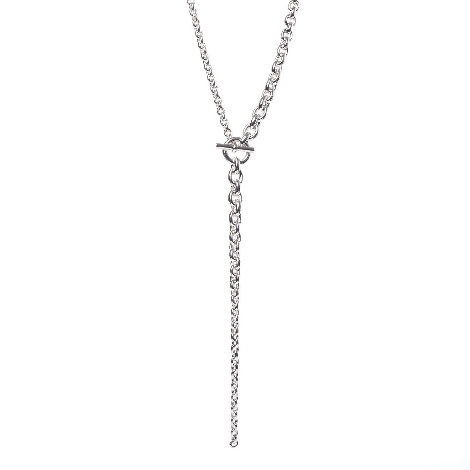 Hermes Sterling Silver Crescendo Necklace 1 of 7