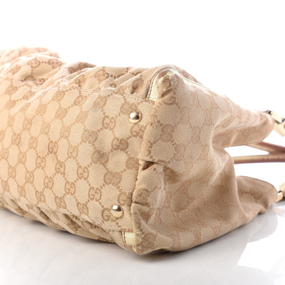 Gucci Monogram Large D Gold Hobo Metallic Gold 6 of 14