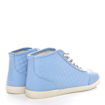 Gucci Microguccissima Mens High Top Sneakers 38.5 Mineral Blue 4 of 10