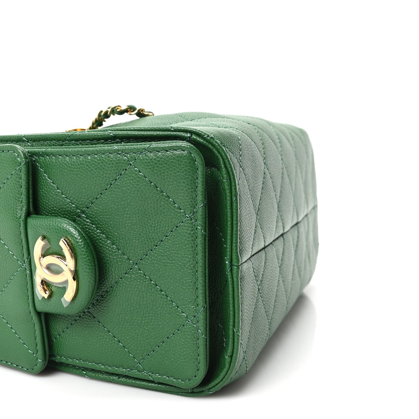 Caviar Quilted Mini Chanel 25 Handbag Green