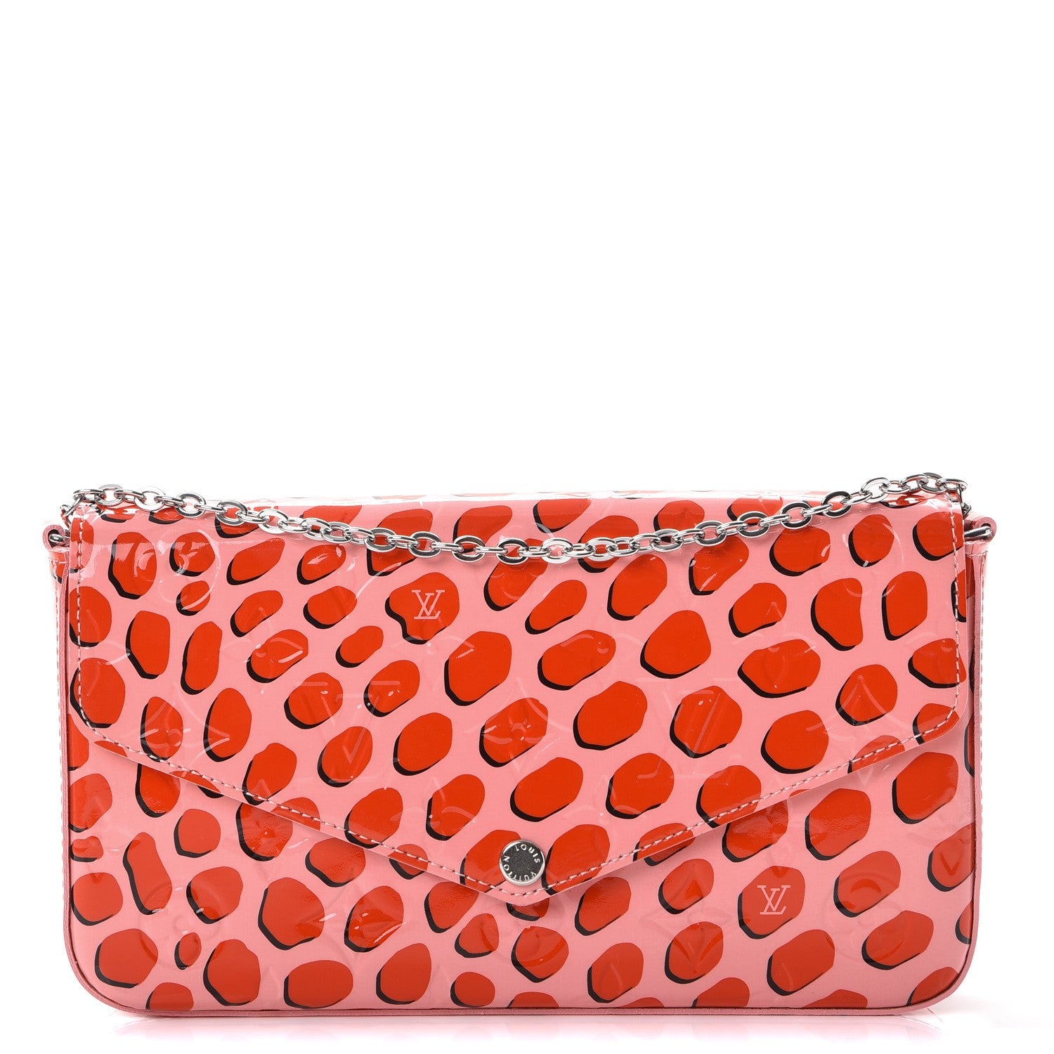 Louis Vuitton Vernis Jungle Dots Pochette Felicie Sugar Pink Poppy 1 of 11