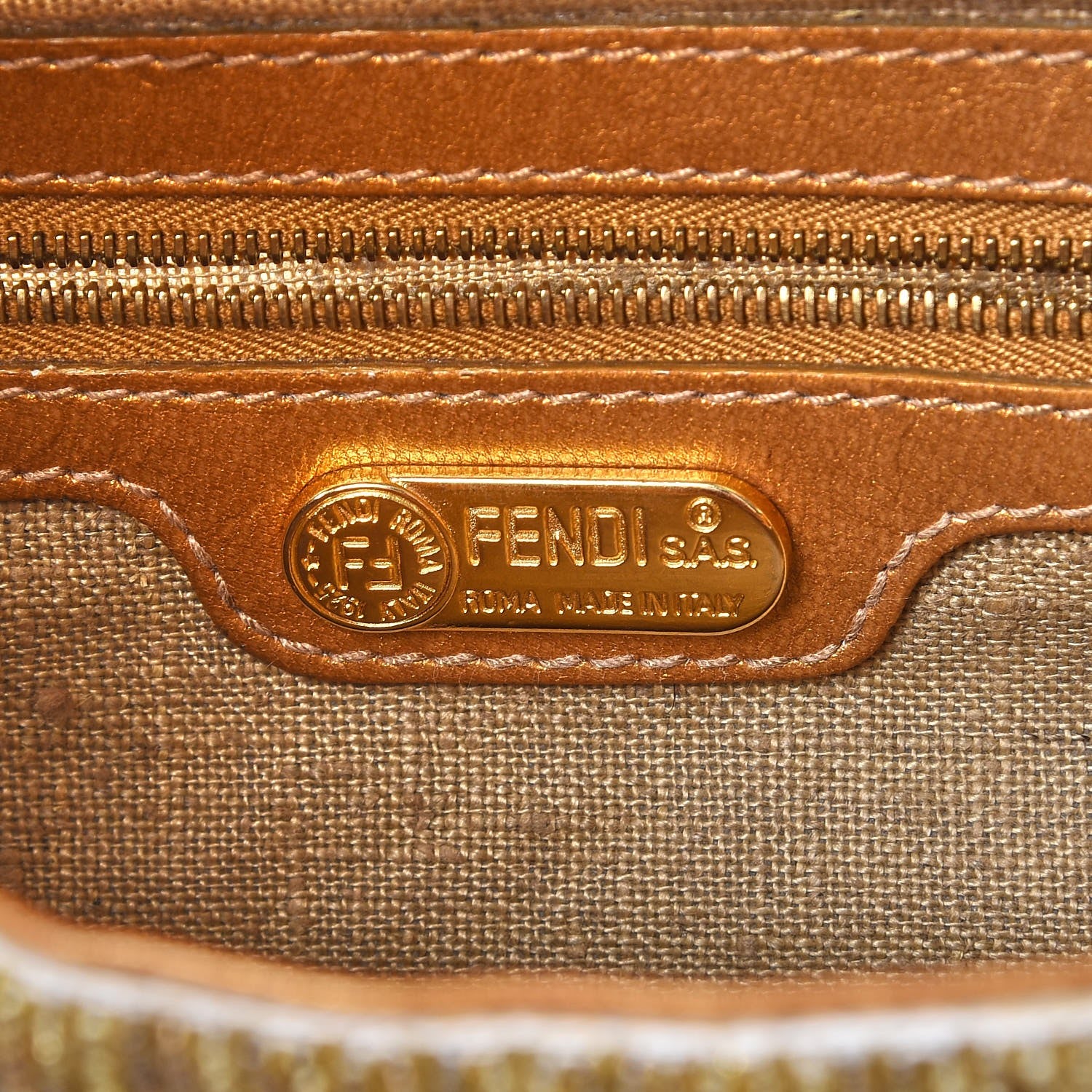 Fendi Beaded Baguette Gold Silver 6 of 15