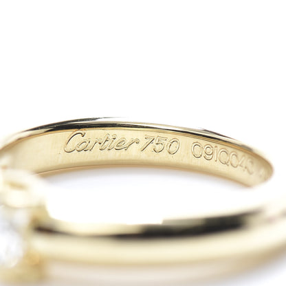 Cartier 18K Yellow Gold Diamond C De Solitaire Ring 49 5 5 of 6