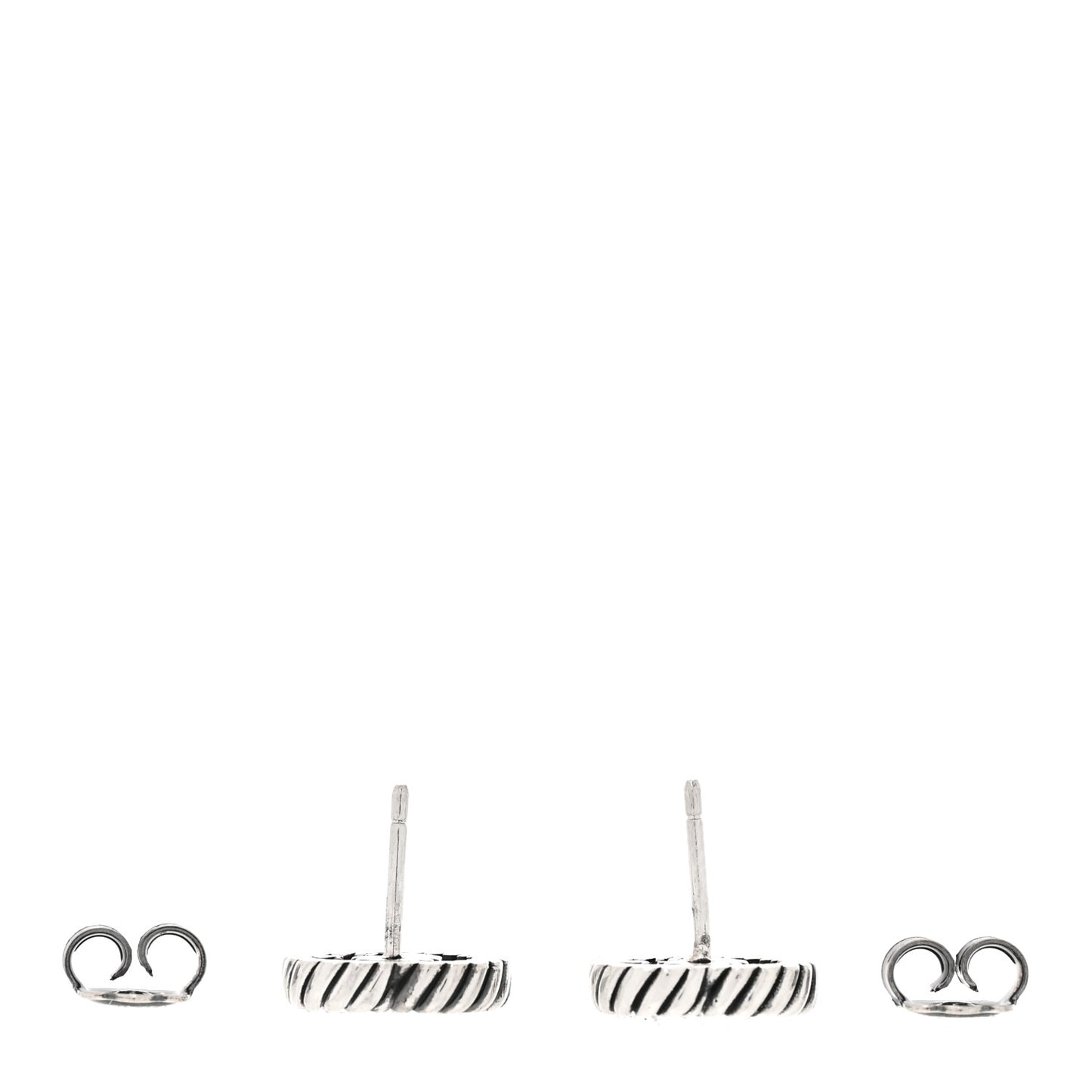 Sterling Silver Torchon Double G Earrings