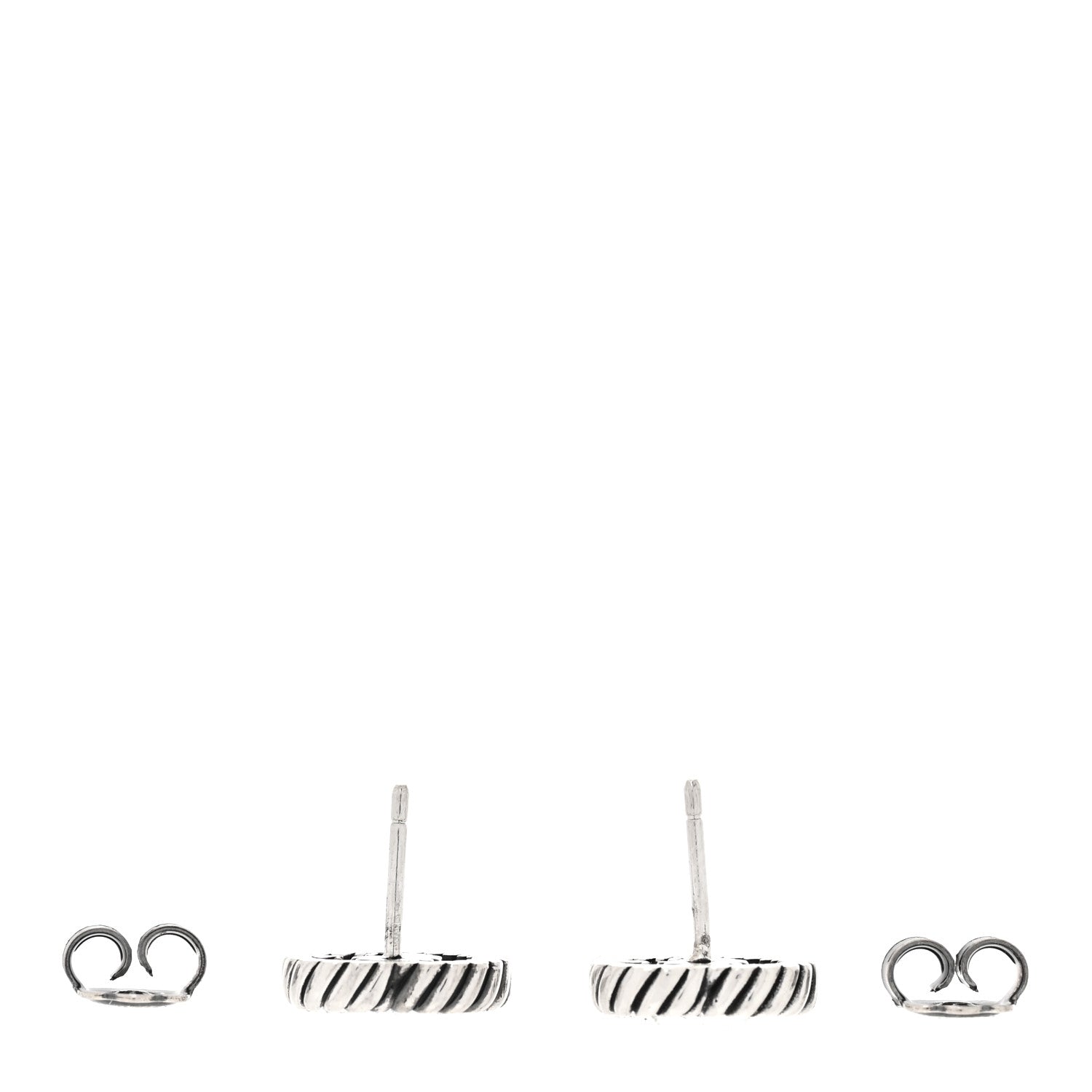 Gucci Sterling Silver Torchon Double G Earrings 3 of 5