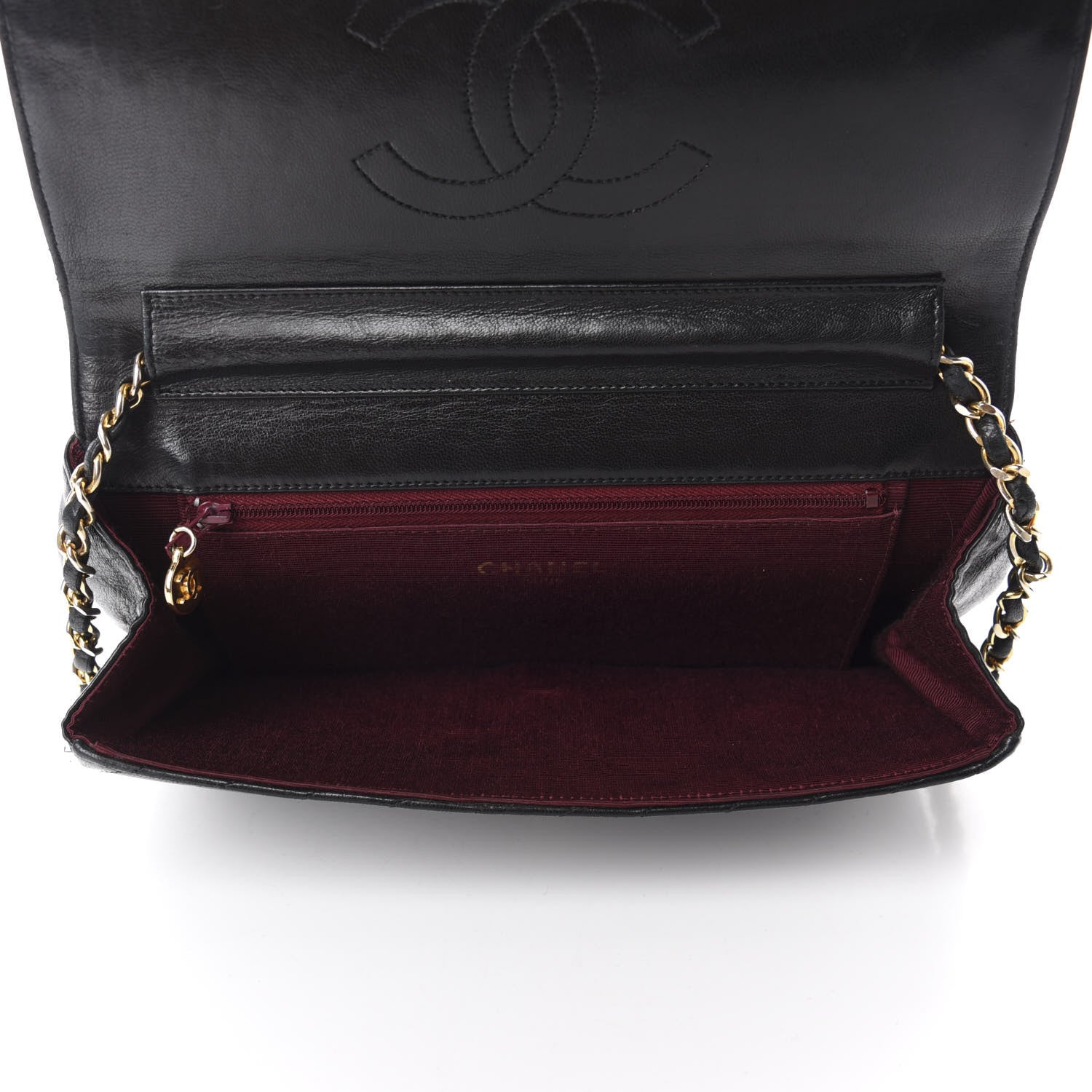 Chanel Lambskin Diagonal Quilted Small Single Flap Black 5 of 11