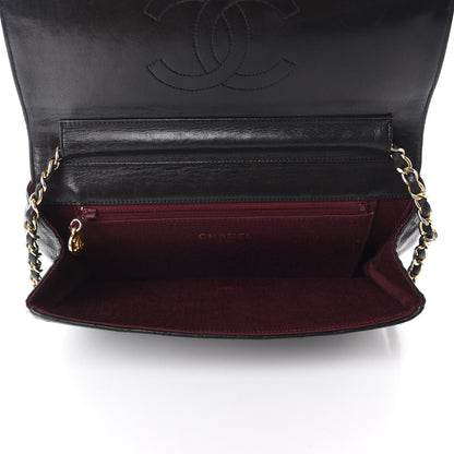 Chanel Lambskin Diagonal Quilted Small Single Flap Black 5 of 11