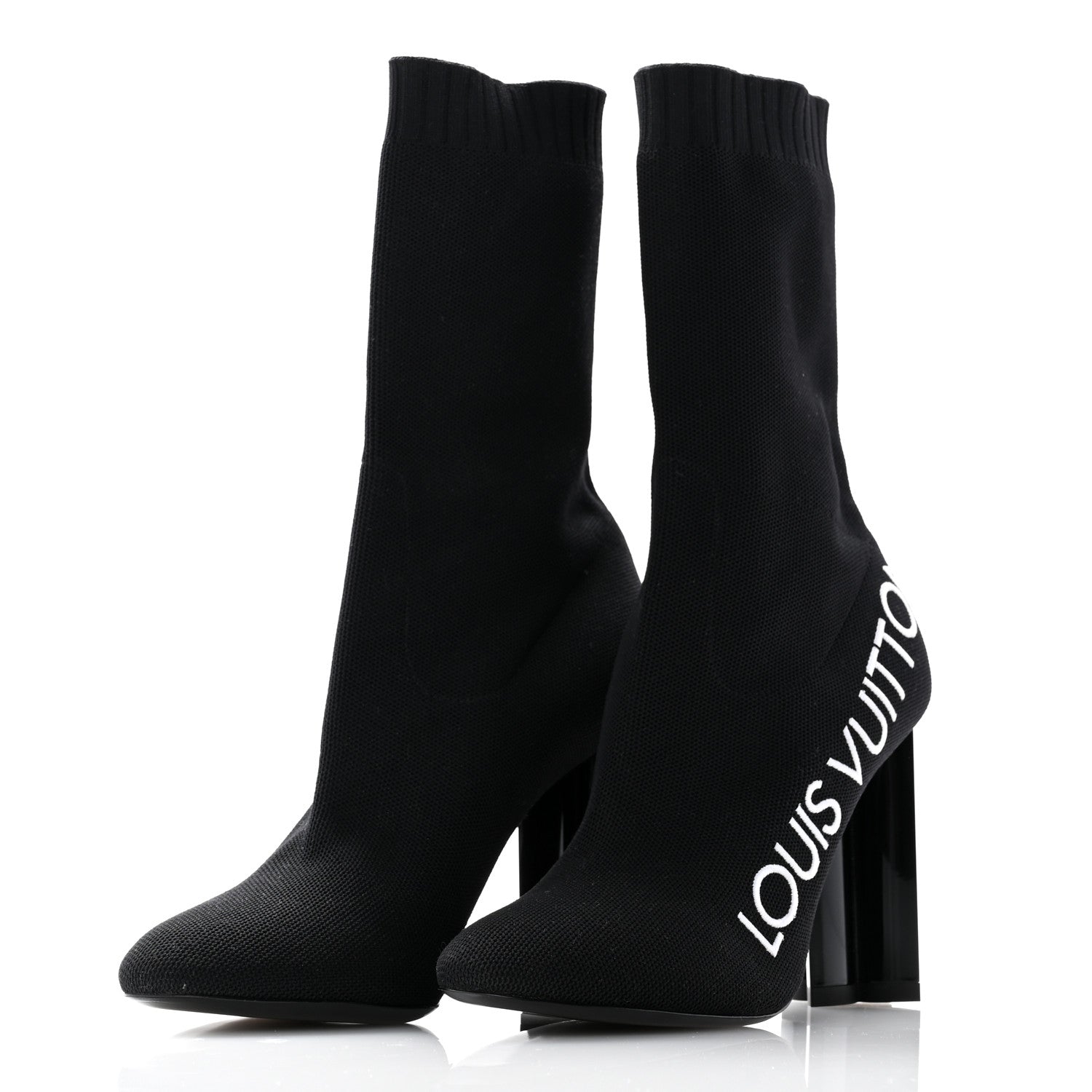 Louis Vuitton Stretch Fabric Silhouette Ankle Boots 37 Black 3 of 7