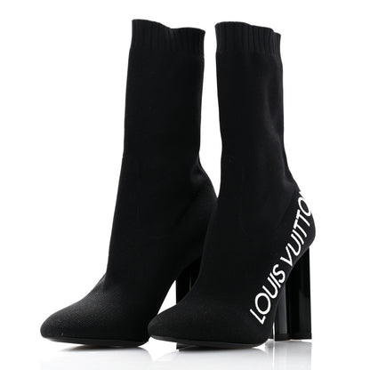 Louis Vuitton Stretch Fabric Silhouette Ankle Boots 37 Black 3 of 7