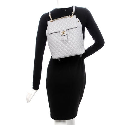 Chanel Calfskin Quilted Large Urban Spirit Backpack Grey 2 of 8