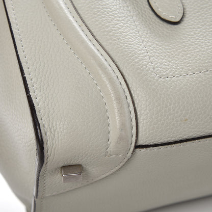 Celine Drummed Calfskin Mini Luggage Lune 10 of 15