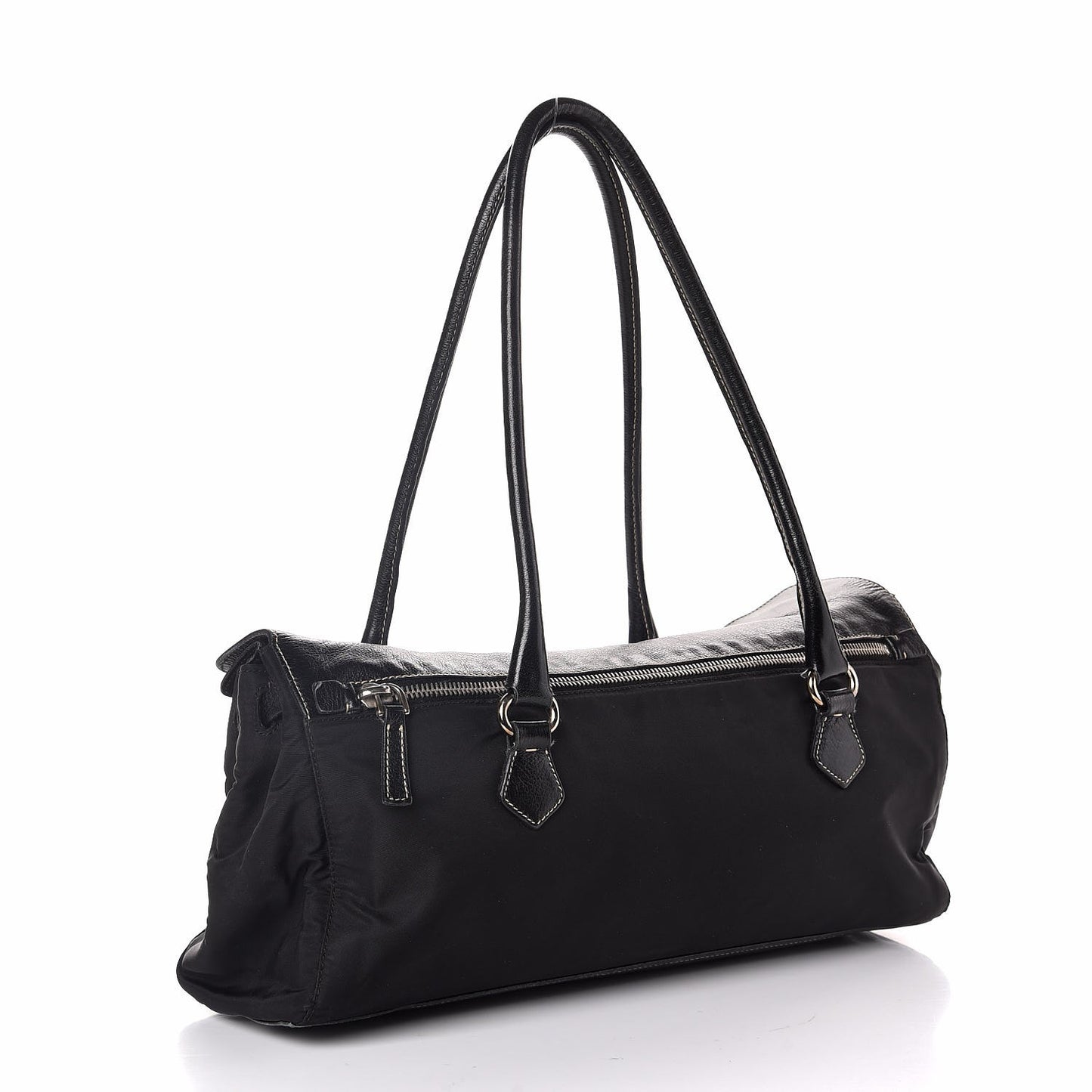 Buffalo Tessuto Foldover Pushlock Satchel Black