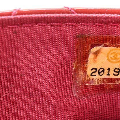 Chanel Patent Quilted Brilliant Wallet On Chain WOC Coral 8 of 16