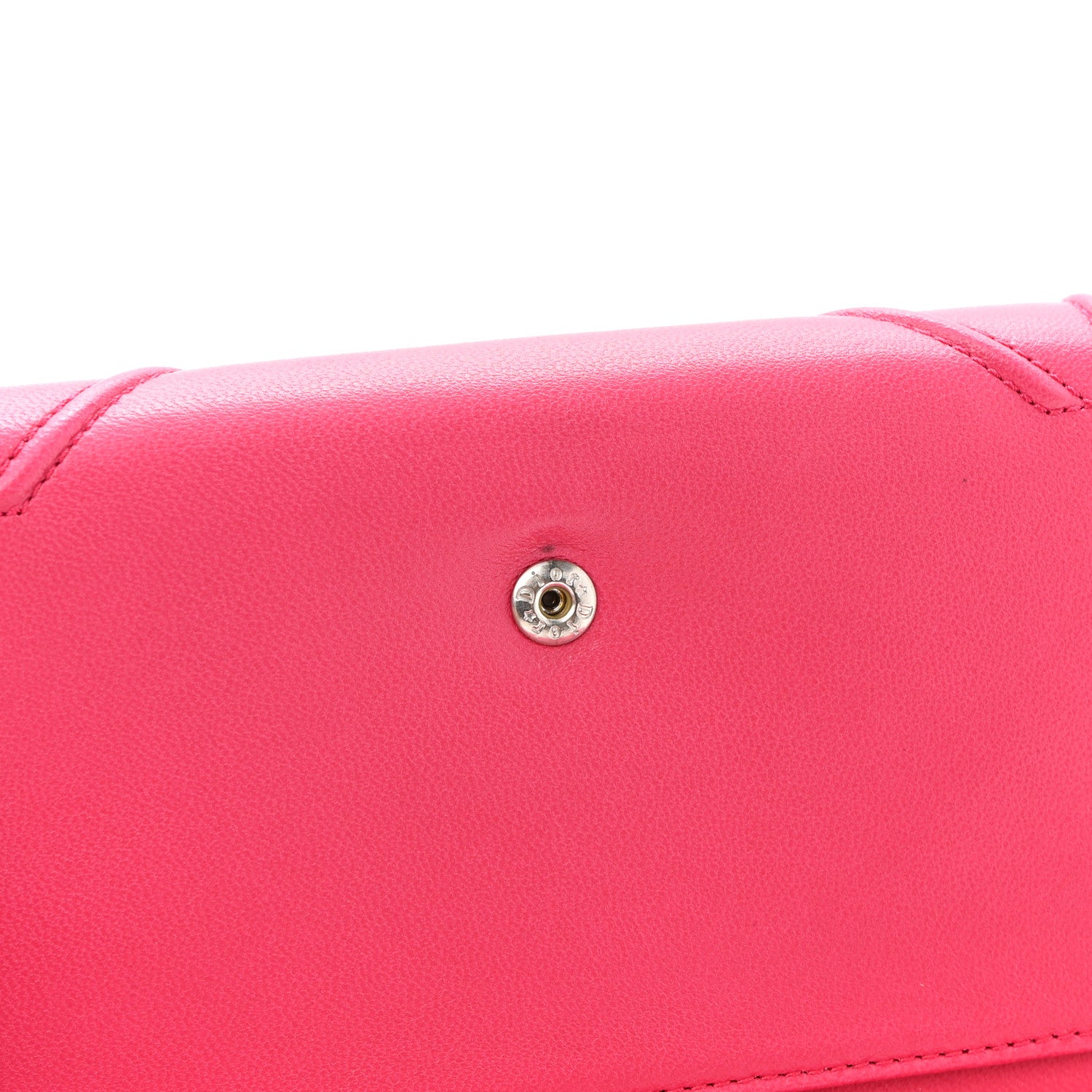 Christian Dior Lambskin Diorama Croisiere Chain Wallet Fuchsia 10 of 10