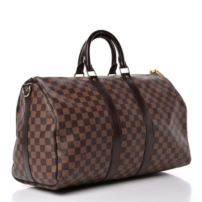 Louis Vuitton Damier Ebene Keepall Bandouliere 45 3 of 12