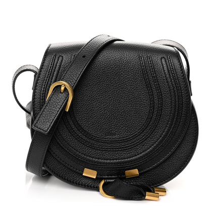 Chloe Calfskin Mini Marcie Round Crossbody Bag Black 1 of 9