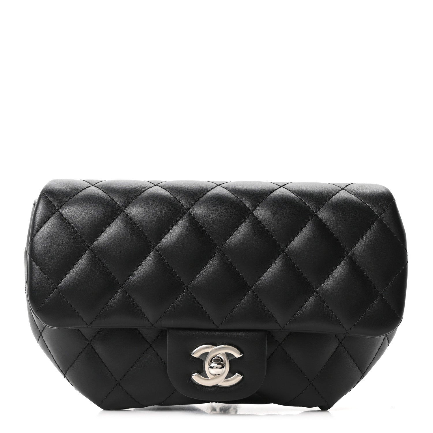 Chanel Calfskin Quilted CC Uniform Flap Belt Bag Black 1 of 10