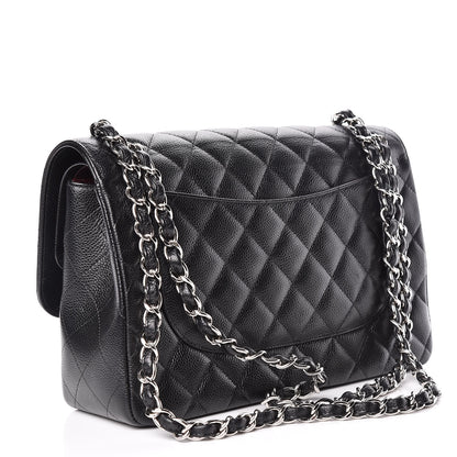 Chanel Caviar Quilted Jumbo Double Flap Black 3 of 11