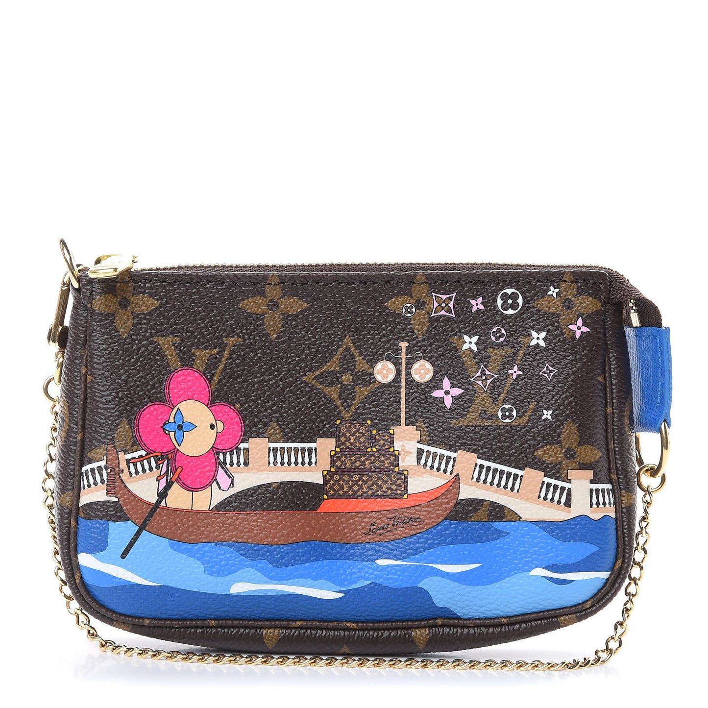 Monogram 2019 Christmas Animation Mini Venice Pochette Accessories Blue