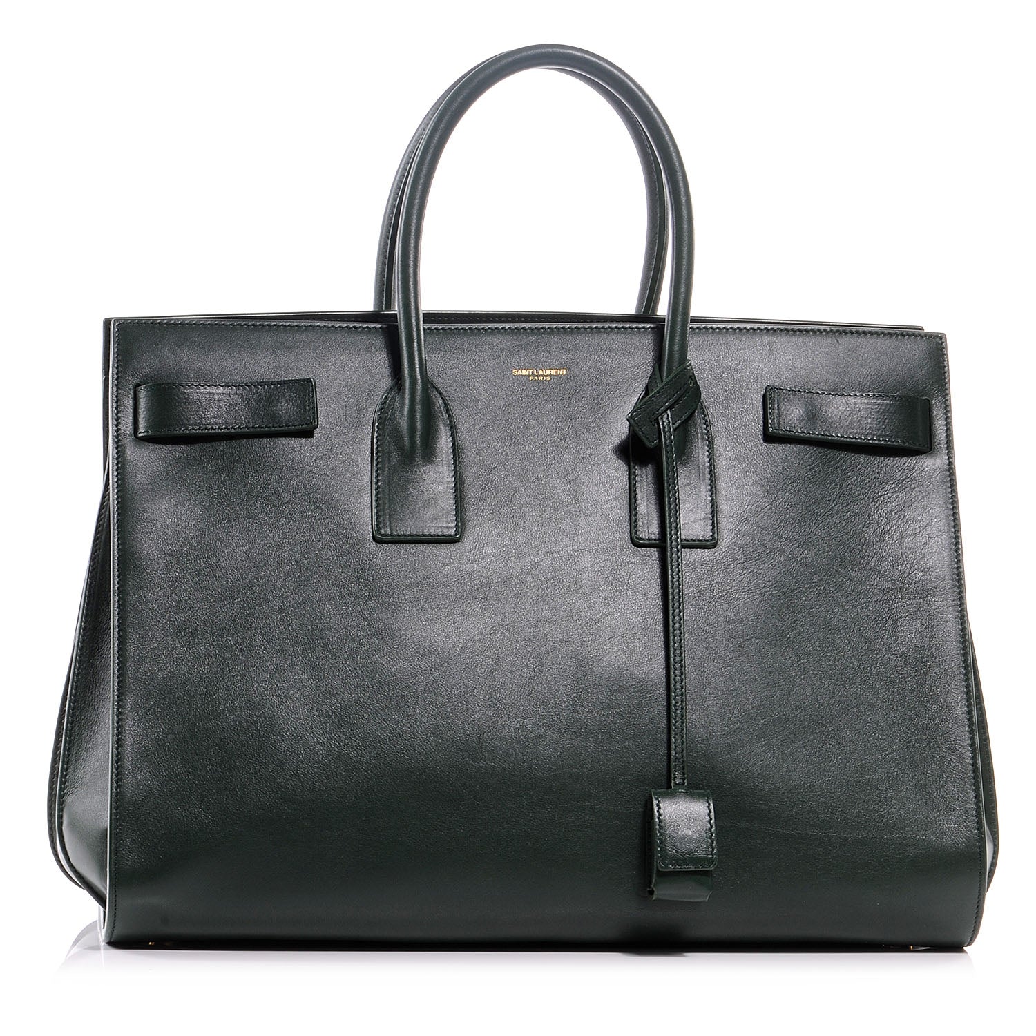 Saint Laurent Leather Large Sac de Jour Carryall Vert Anglais 1 of 7