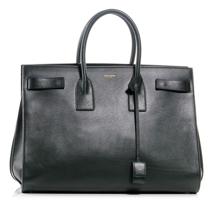 Saint Laurent Leather Large Sac de Jour Carryall Vert Anglais 1 of 7