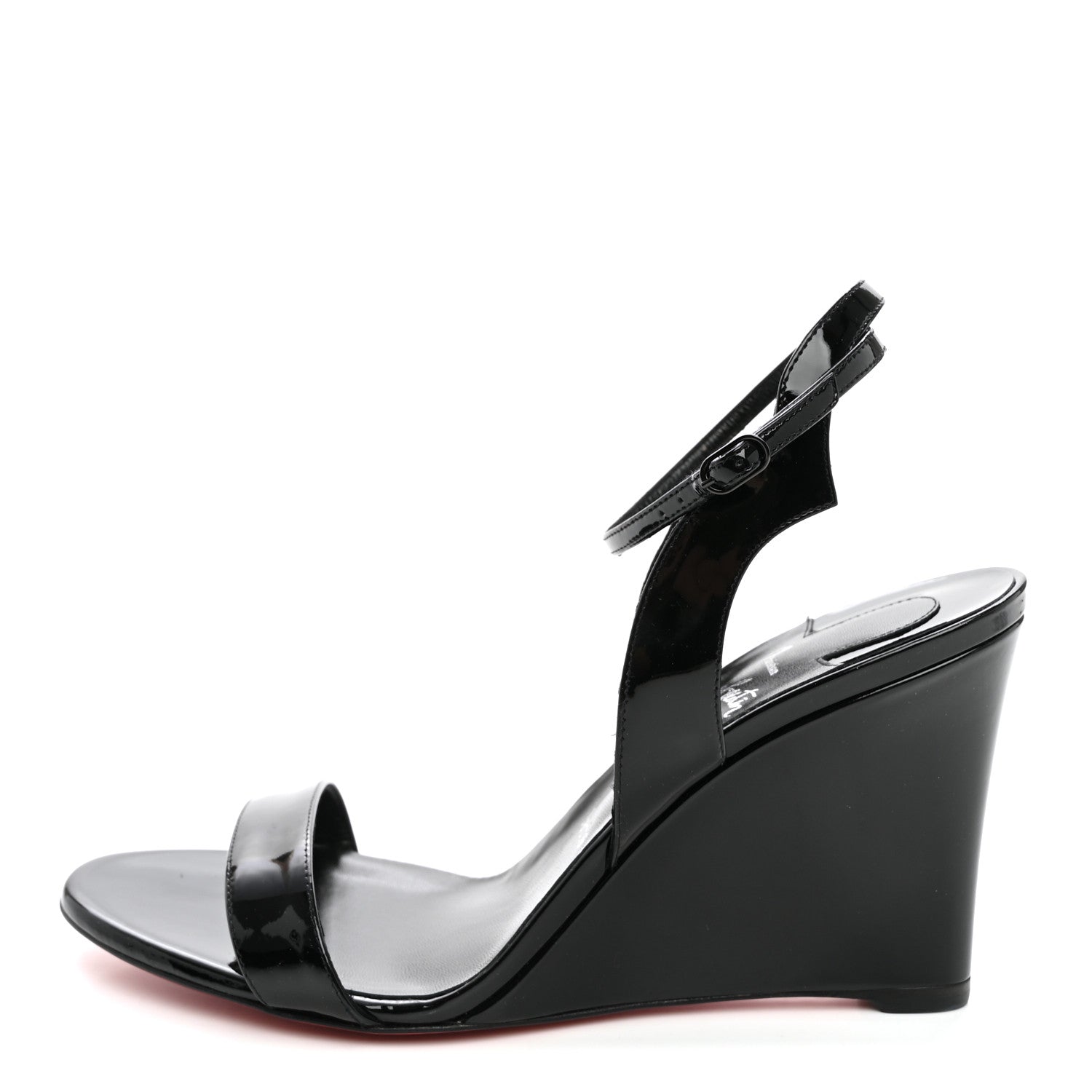 Christian Louboutin Patent Zeppa Chick 85 Pumps 40 Black 1 of 8
