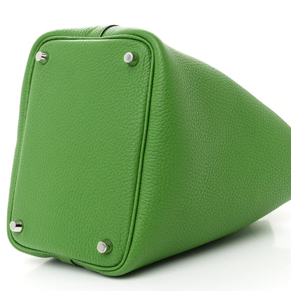 Hermes Taurillon Clemence Picotin Lock 18 PM Vert Yucca 10 of 12