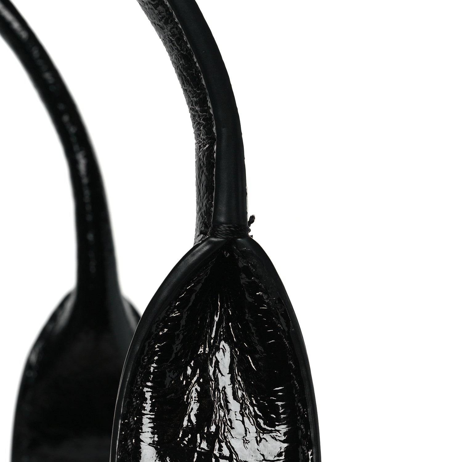 Marc Jacobs Shiny Calfskin Faux Shearling Small The Traveler Tote Bag Black 10 of 10