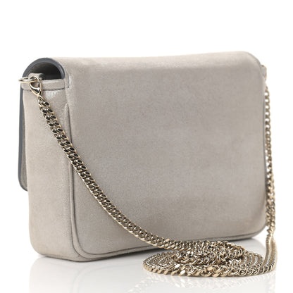 Jimmy Choo Suede Mini Ruby Chain Crossbody Silver 3 of 8