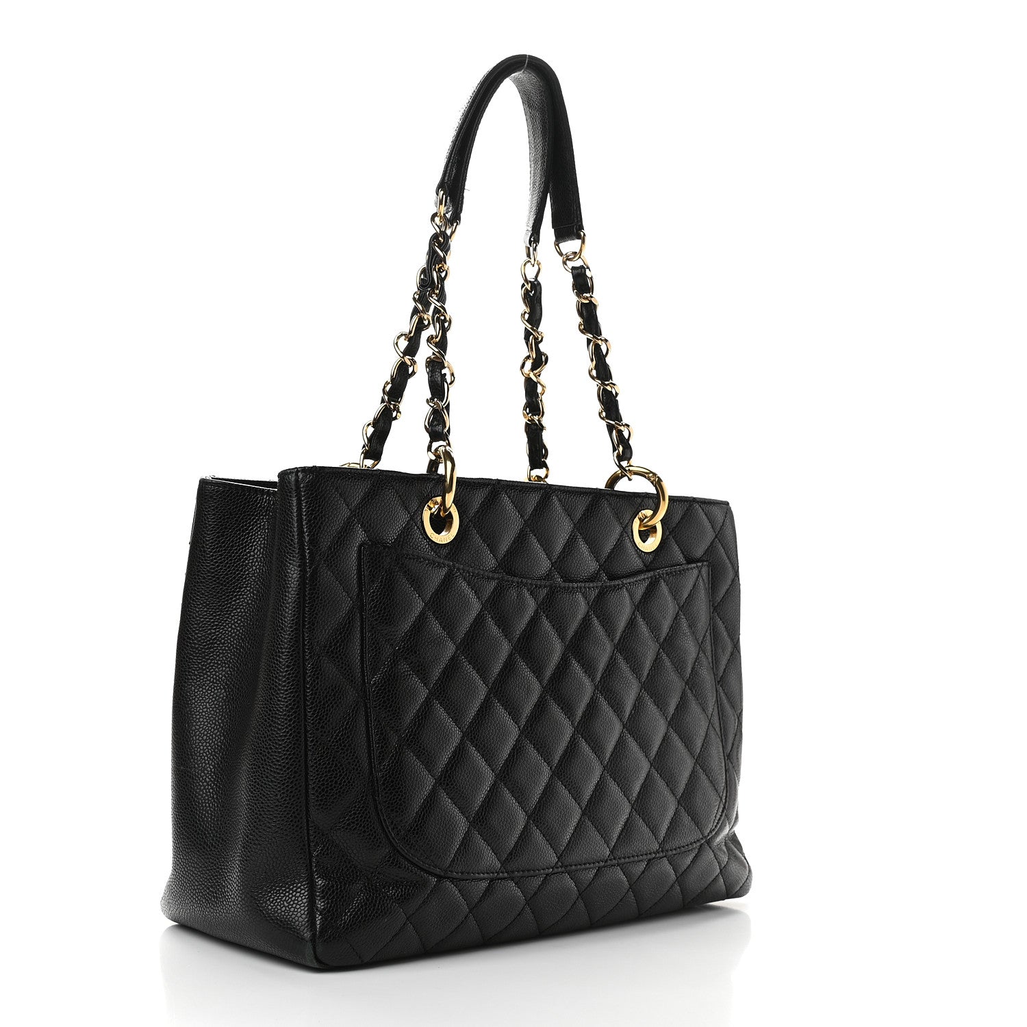 Chanel Caviar Quilted Grand Shopping Tote GST Black 3 of 10