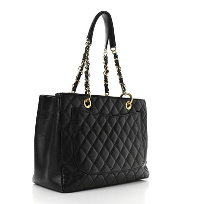 Chanel Caviar Quilted Grand Shopping Tote GST Black 3 of 10