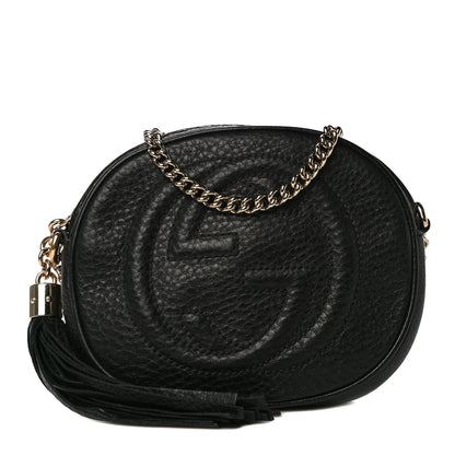 Gucci Pebbled Calfskin Mini Soho Chain Bag Black 1 of 12
