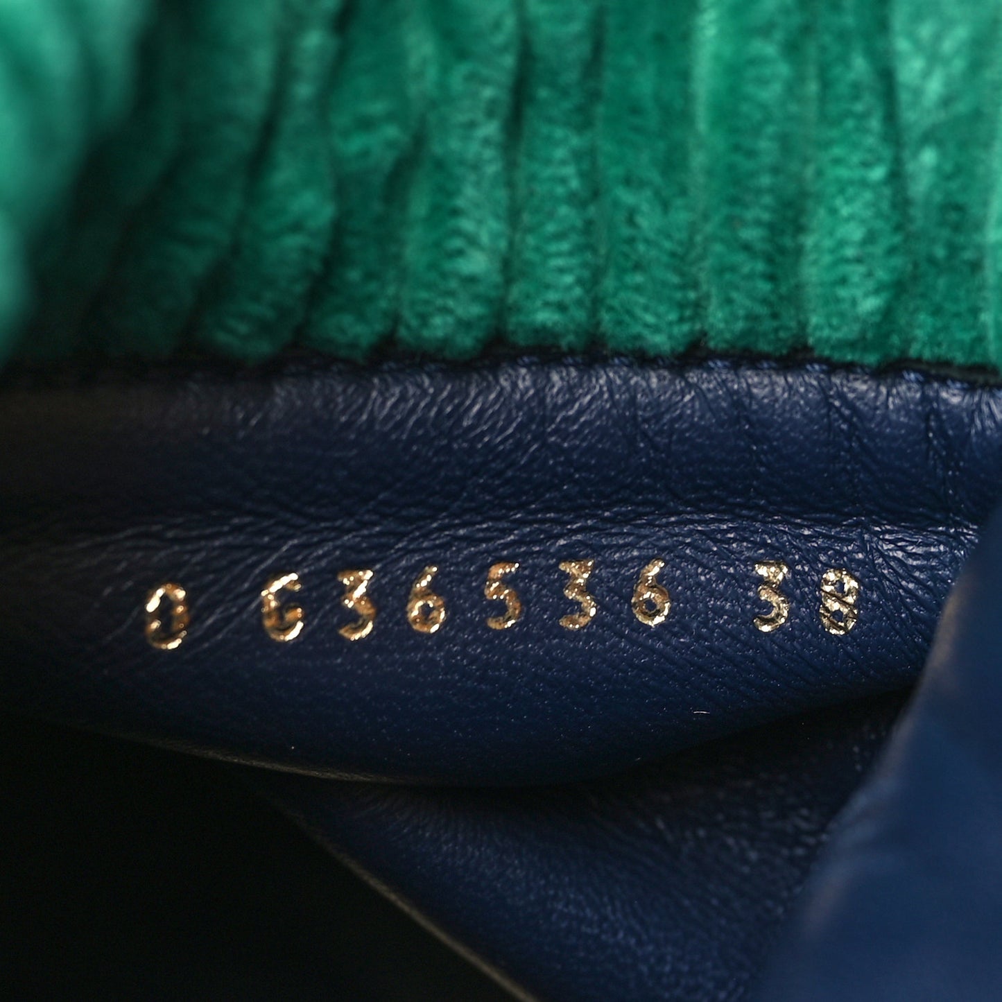 Suede Calfskin Velvet Quilted CC Combat Boots 38 Navy Green Black