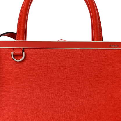 Fendi Vitello Elite Petite 2Jours Tote Papavero 7 of 9
