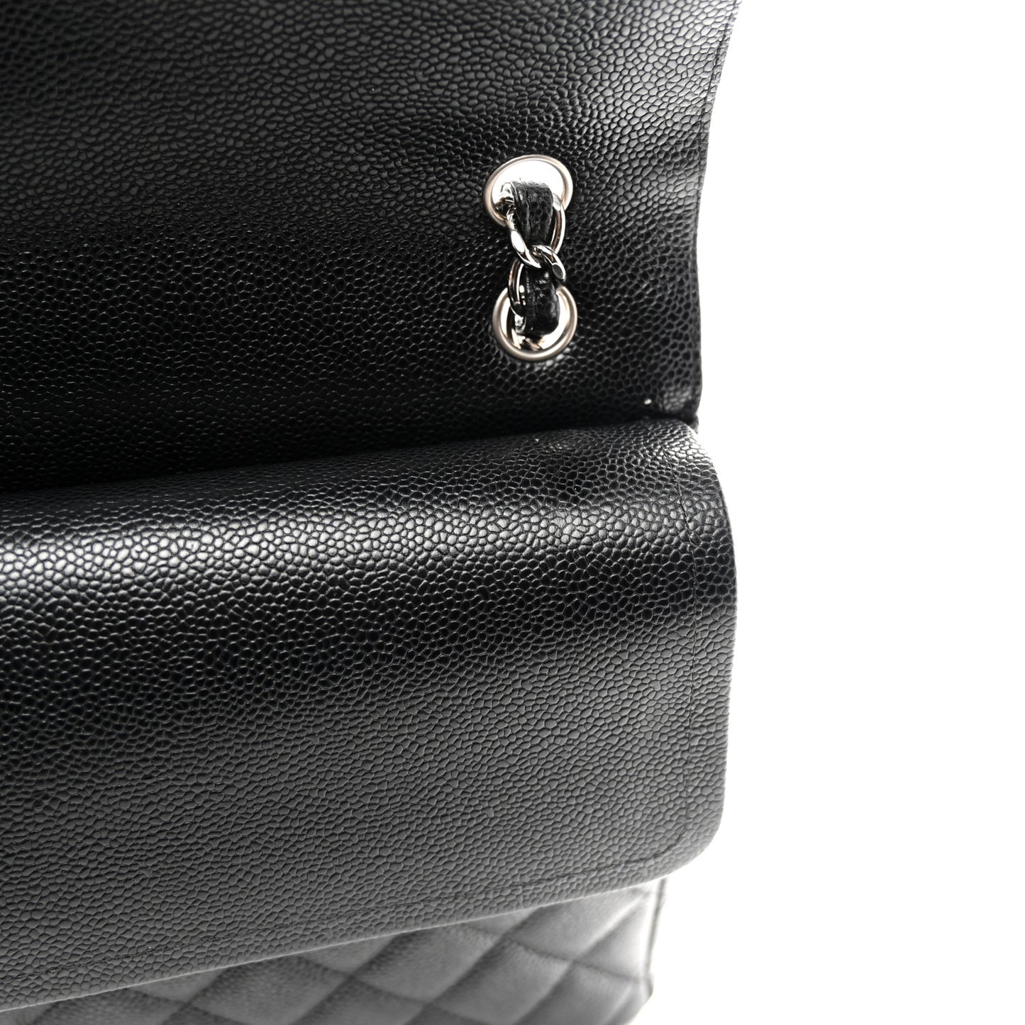Caviar Quilted Maxi Double Flap Black