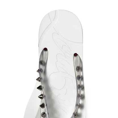 Christian Louboutin Rubber Spike Loubi Donna Flip Flop 39 Transparent White 7 of 8