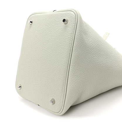 Hermes Taurillon Clemence Picotin Lock 22 MM Gris Neve 10 of 10