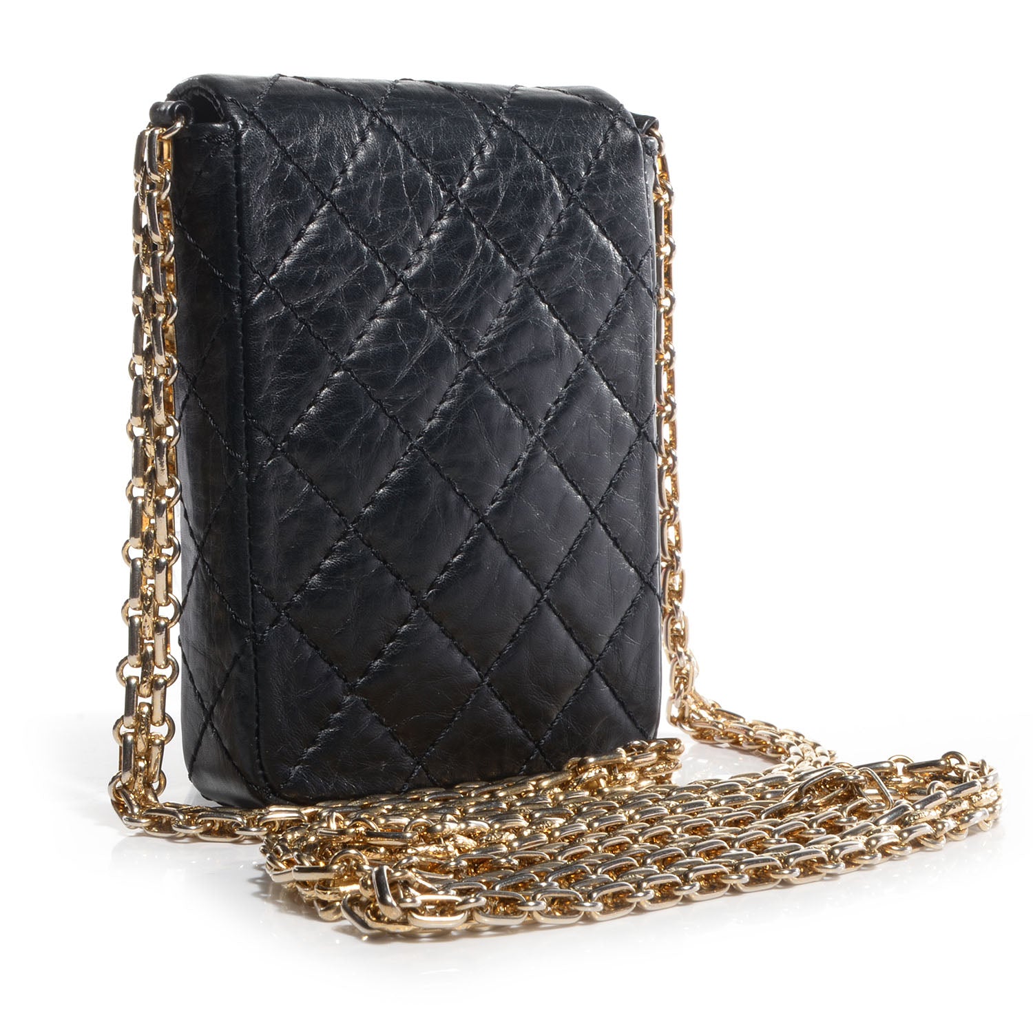 Chanel Aged Calfskin 2.55 Reissue Phone Case Black 3 of 10