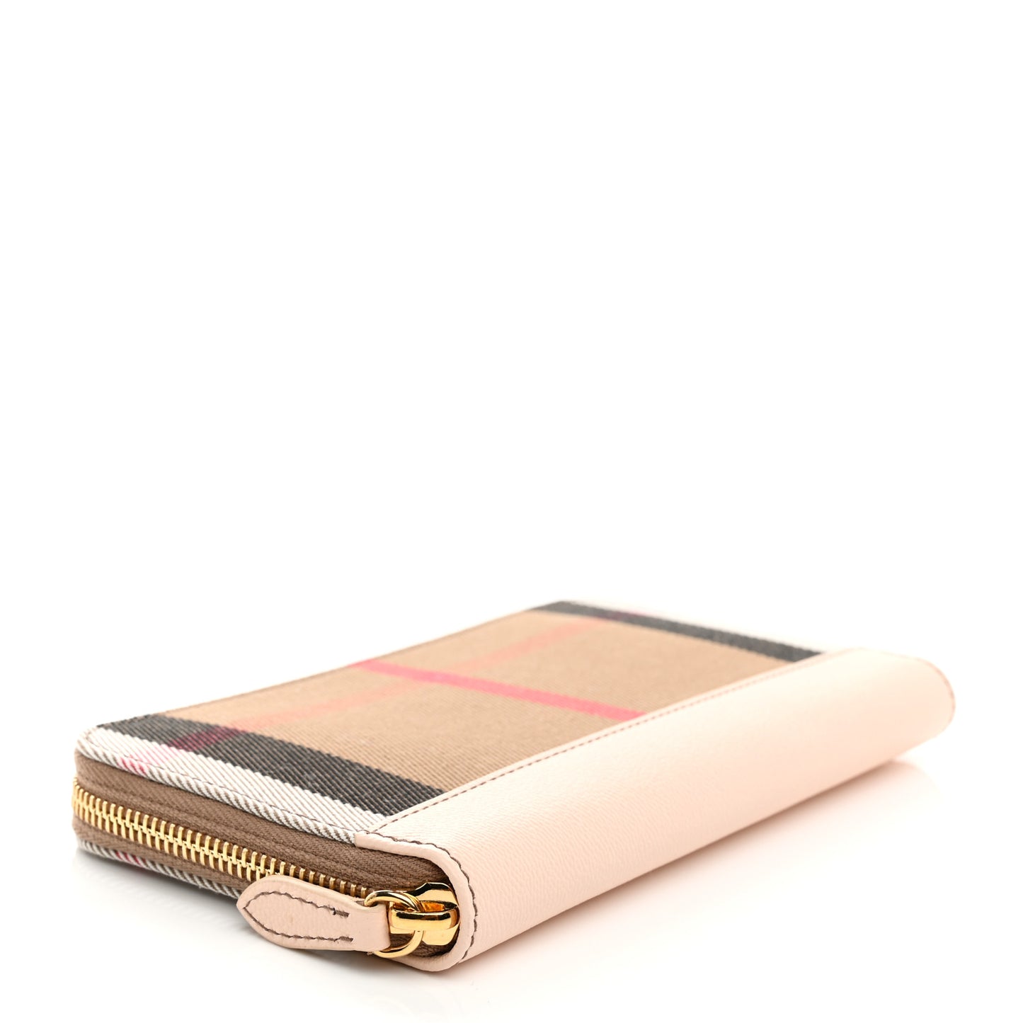 House Check Large Ziggy Zip Around Wallet Pale Cameo