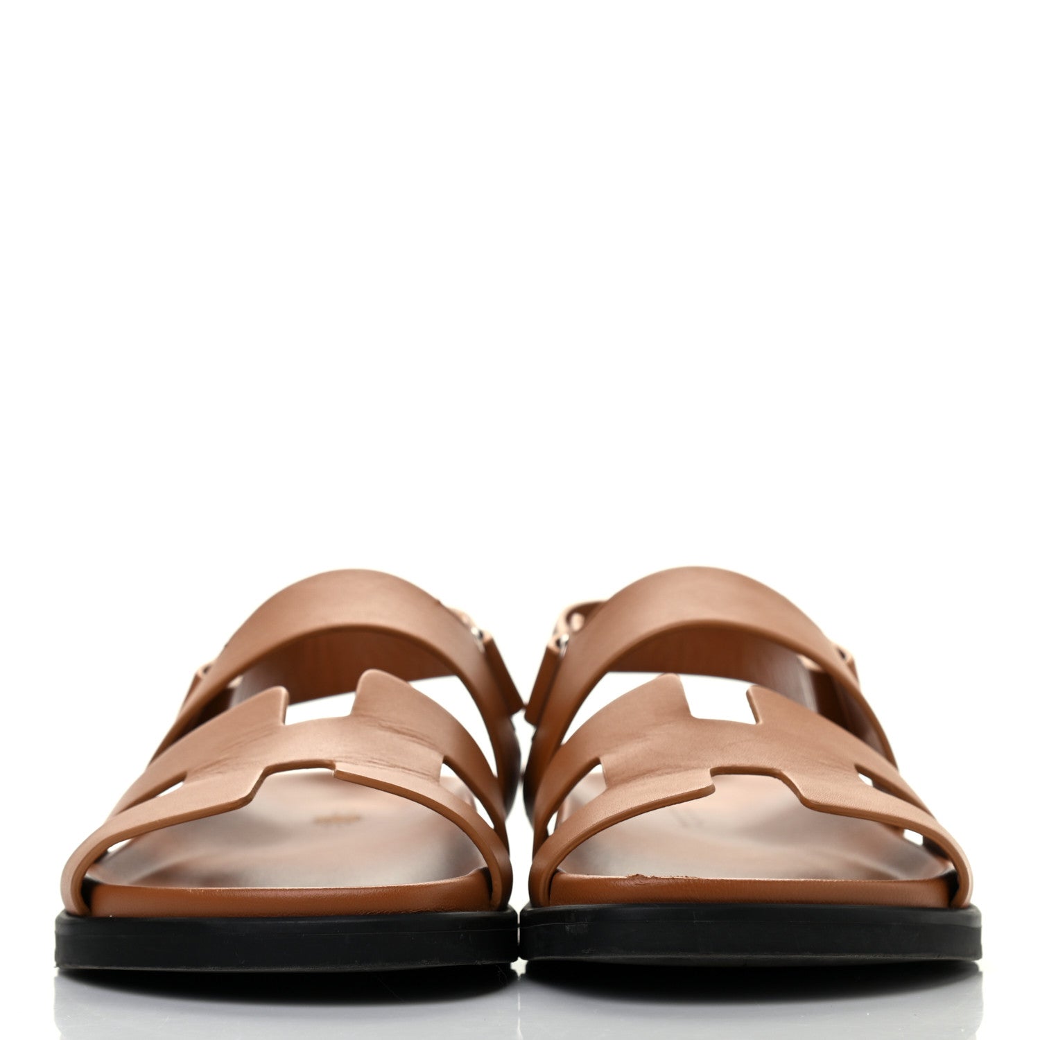 Hermes Calfskin Womens Takara Sandals 39.5 Gold 2 of 6