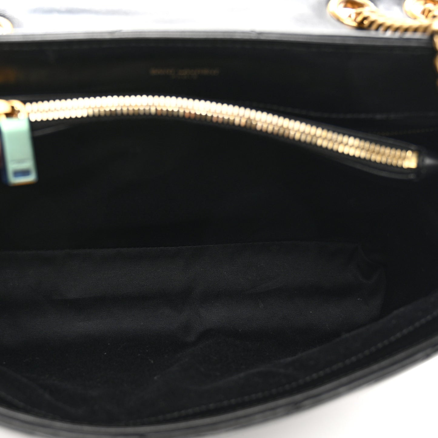 Calfskin Y Quilted Monogram Medium Loulou Chain Satchel Black