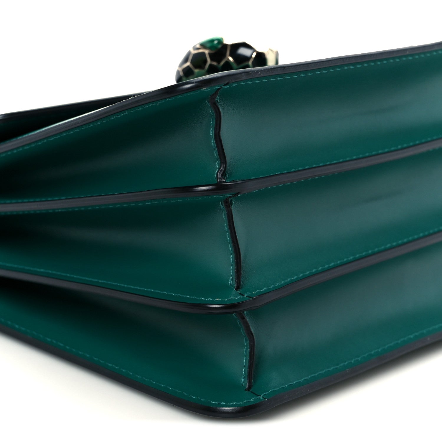Bulgari Calfskin Serpenti Forever Top Handle Emerald Green 17 of 19