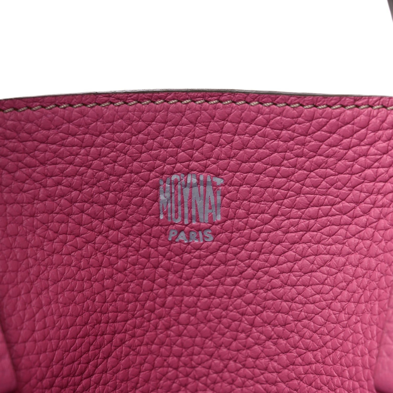 Moynat Taurillon Blush Calfskin Quattro Reversible Tote TPM Tourterelle Hot Pink 6 of 15