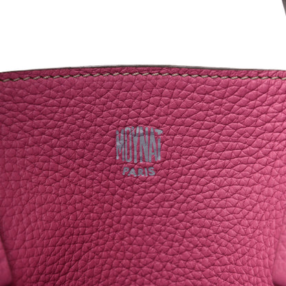 Moynat Taurillon Blush Calfskin Quattro Reversible Tote TPM Tourterelle Hot Pink 6 of 15